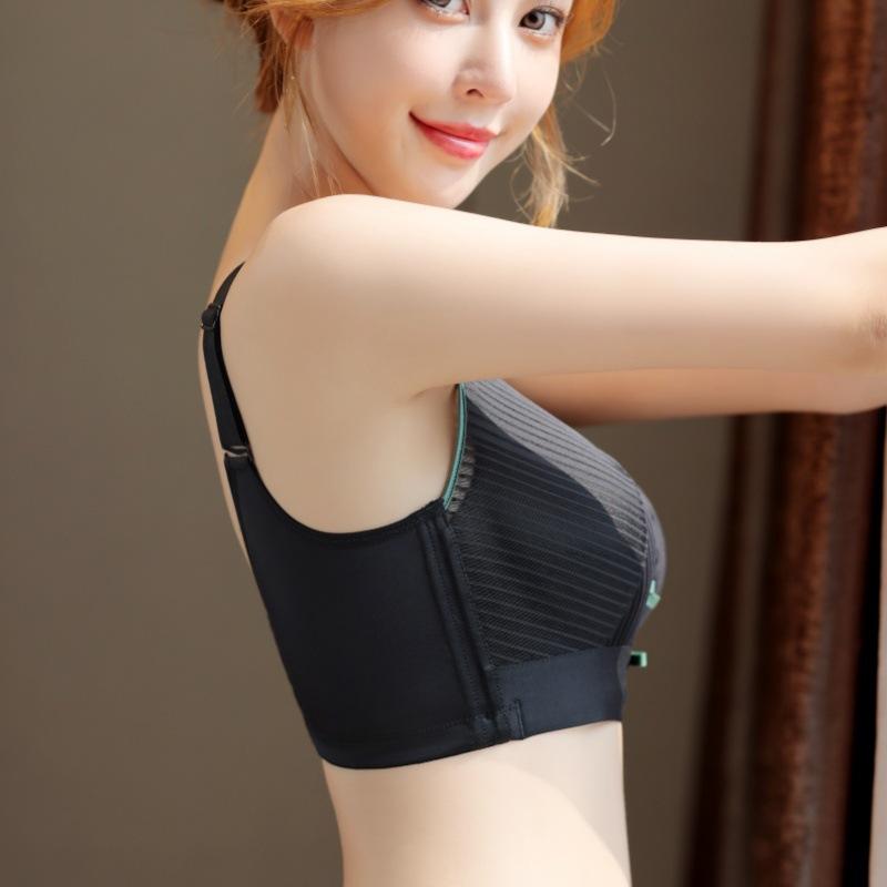 Мода Плюс размер тонкое бесшовное нижнее белье тетя анти-провисание спортивный бюстгальтер собранный, чтобы закрыть пару грудей