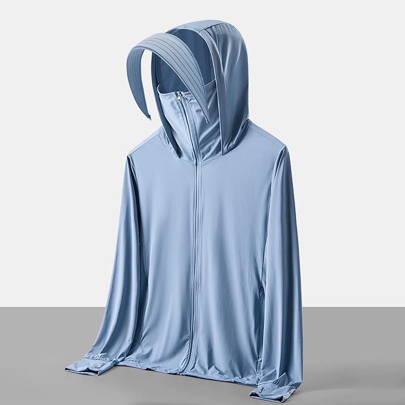 1011 New Summer Sunscreen Clothing Women's Skin Clothing UPF10 + Ice Silk Couple Casual Sports UV Protection Jacket