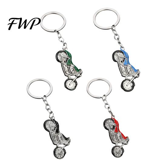 Decorative Keychain Motorcycle Alloy Rhinestone Metal Key Ring Multiple Durable Colors Cool Car Accessories for Men Women Lightweight