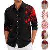 Мужская повседневная свободная рубашка с длинными рукавами, модная рубашка с лацканами, топ