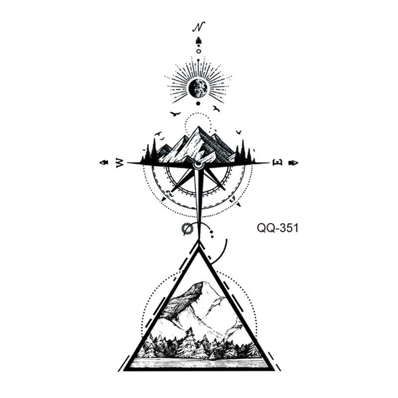 Маленькая водонепроницаемая временная татуировка-наклейка, цветные перья, цветы, листья, планета, луна, женский боди-арт, запястье, шея, поддельные татуировки для мужчин