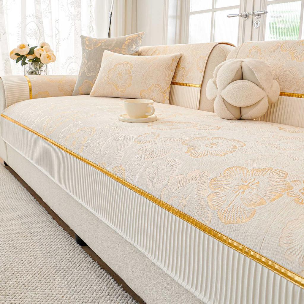 2025 Универсальная шенилловая подушка для дивана - Нескользящая, Четыре сезона, Высококачественный чехол для диванов прямой расстановки