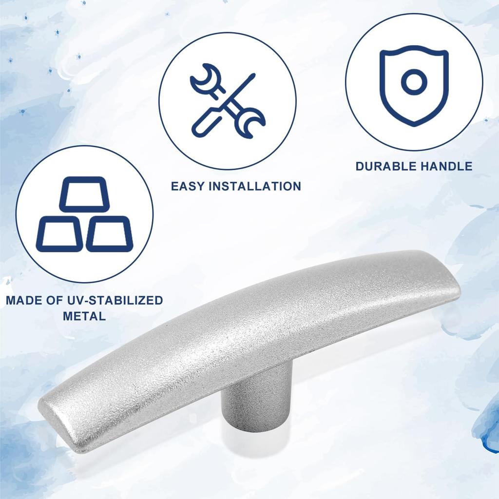 2pcs RV Waste Valve Handle Replacement, Fits 1/2" & 2" & 3" RV Sewer Dump Valve Camper Van Aluminum Tank Gate Valves Grey Water Valve Handle