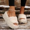 Ladies Slippers Thick Soled Casual Lazy Slippers Plush Slippers