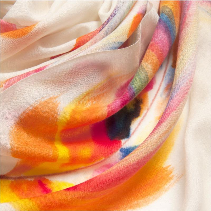 80 Twill Hand-painted Wool Scarves, Autumn and Winter Warm Shawls, Cashmere Scarves