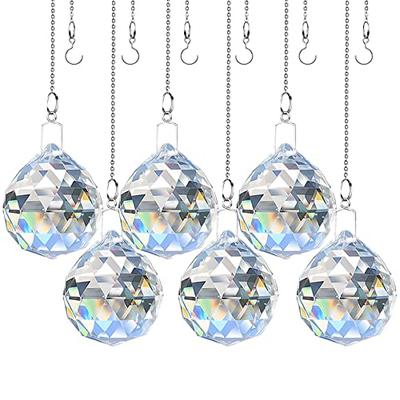 Suncatcher MerryNine, Хрустальные Шары, Материал K9, Генерация Радужного Света, Цепочка для Окна в Комплекте, Фэн-шуй, Декор Интерьера, Подарок на День Рождения (6 шт., 50 мм