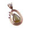 Natural Botswana Agate Gemstone 925 Solid Silver Two Tone Pendant 1.50'' m9k48