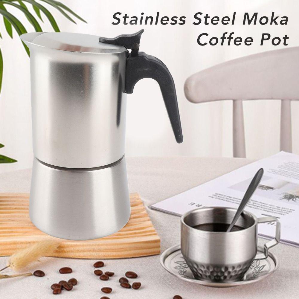 Double Valve Stovetop Coffee Maker 200 Ml Capacity Hand Brewed Coffee Pot Moka Pot  Coffee Brewing