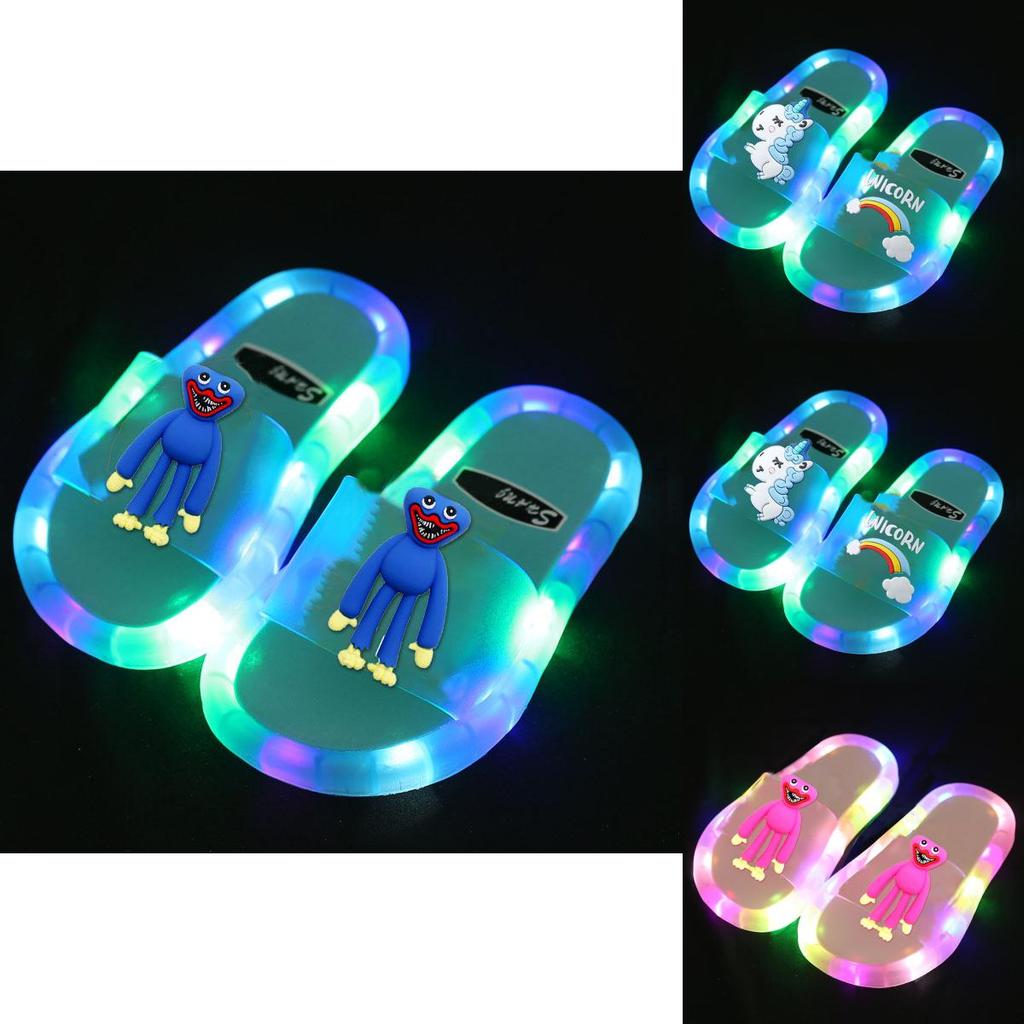 Светящиеся тапочки-единороги Poppy Playtime для детей Противоскользящие Быстросохнущие!