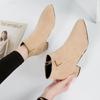 Women Boots Quality Leather Short Boots Temperament Pointe Women Ankle Boot Fashion Suede Casual Boots for Women Bottines Femmes