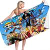 One Piece Обезьяна D. Пляжное полотенце с Луффи, Эксклюзивная лимитированная серия для фанатов аниме, Банное полотенце на пиратскую тематику для пляжа, бассейна и ванной комнаты