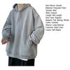 Fall Spring Men Hoodie Half Zipper Hooded Pockets Long Sleeves Loose Elastic Cuff