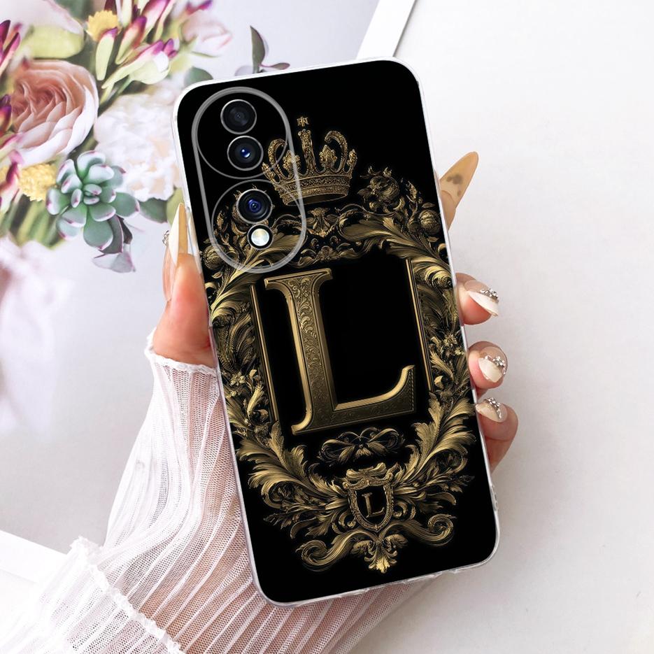 For Honor 70 Pro Plus Case HPB-AN00 Luxury Crown Letters Cover Soft Silicone Phone Case For Honor 70 Pro Honor70 Pro+ Funda Bags