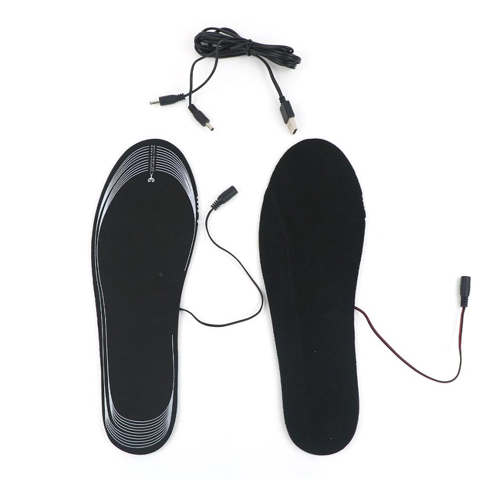 Heated Insole for Men Women Cuttable USB Powered Electric Heating Shoe Inserts Foot Warmers for Winter Camping Skiing Cycle