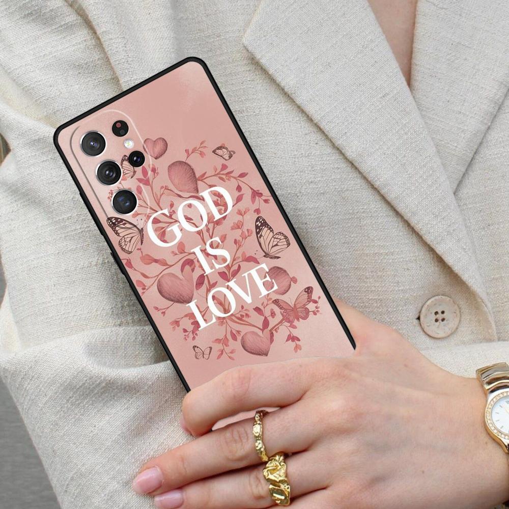 Мягкий чехол для телефона с библейским стихом для Samsung Galaxy S26 Ultra S25 S24 S23 S22 S21 S20 Note10