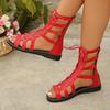 Fashion 2025 Summer Women Sandals Trend Platform Lace Up Flats Sandals Luxury Designer Shoes Women Outdoor Sandalias Zapatos De Mujer