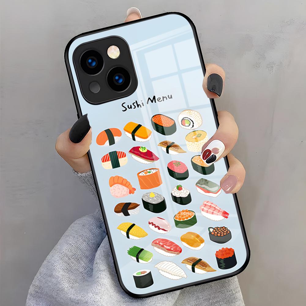 Cartoon Sushi Good Phone Case For IPhone 17 Pro Max 16 15 14 Pro Max 13 11 X Xs Xr 8 7Plus Glass Cover