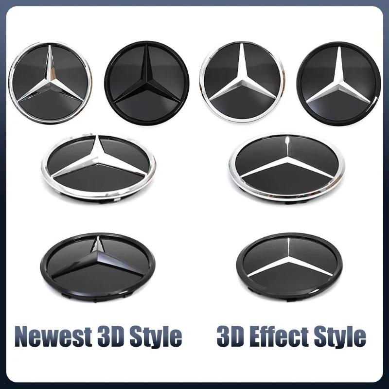 Для Mercedes Benz Серебристый И Черный Передняя Решетка Новейший 3D Стиль Эмблемы W176 W246 W205 W212 W207 W217 W251 R231 W166 X166 X156