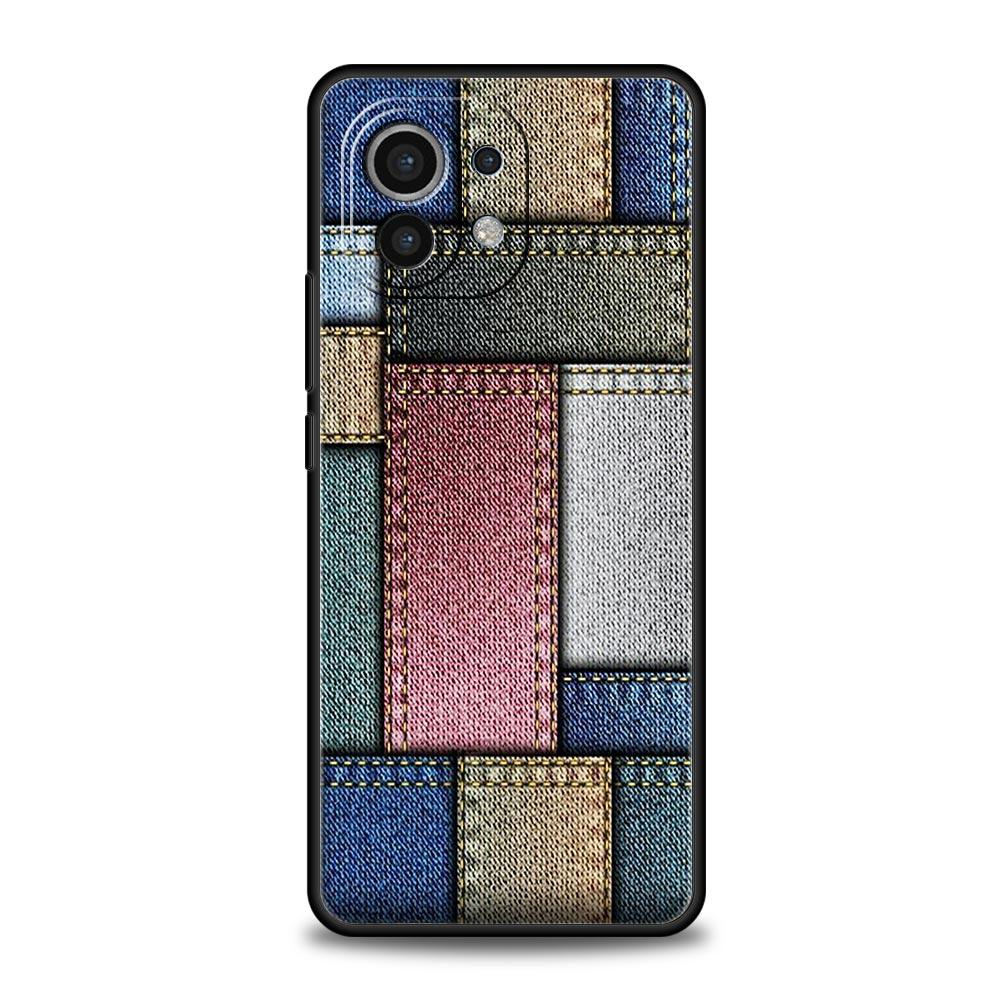 Чехол-накладка из кожи с узором для Xiaomi Mi 17 Pro Max 15 14 13 12 11 Ultra 15T 14T 13T 12T 11T Pro Lite Мягкий ТПУ корпус