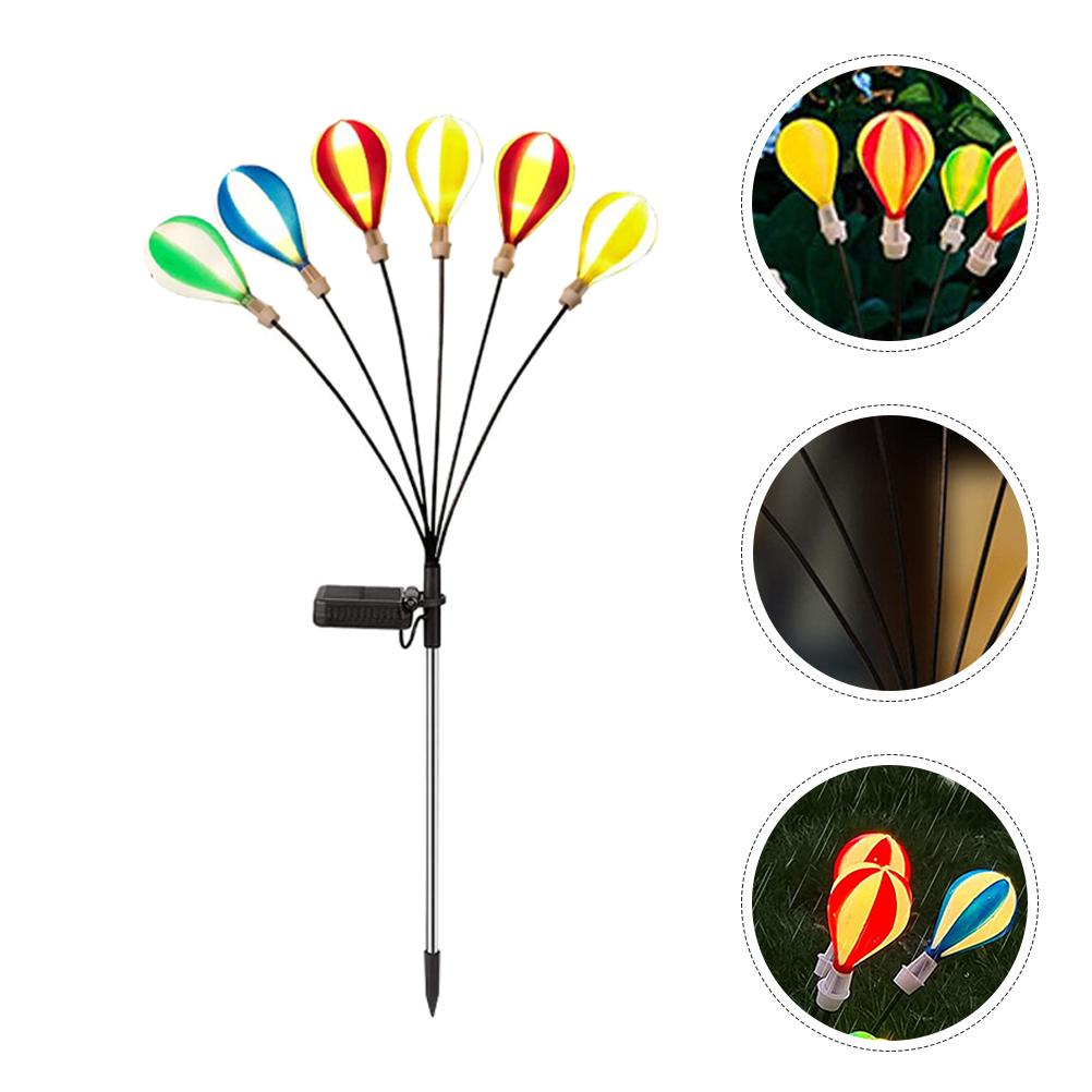 2 pack solar hot air balloon lamp Easter/Christmas outdoor garden decoration metal decoration durable and reliable waterproof lawn terrace space