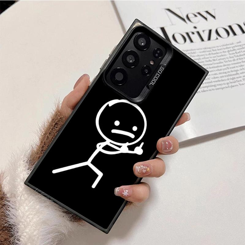 Funny Stickman Matchman Shockproof Phone Case for Samsung Galaxy S26 Edge S25 Ultra S24 FE S23 Plus S21 Cover Anti Fall Fundas