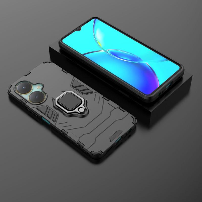 Для VIVO Y35 Plus 5G задняя крышка чехол противоударный броня против падения металлический держатель кольца магнитный защитный чехол Funda Coque телефонные чехлы