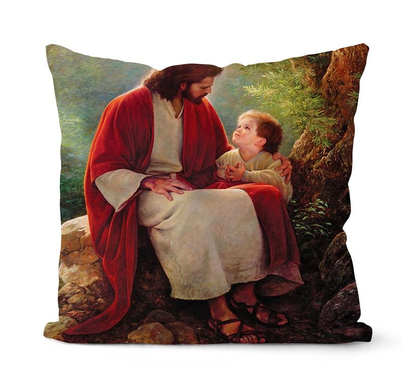 Домашний Декор Винтажный Иисус Угловая Наволочка Христианская Наволочка Домашний Диван Кресло Декор Наволочка