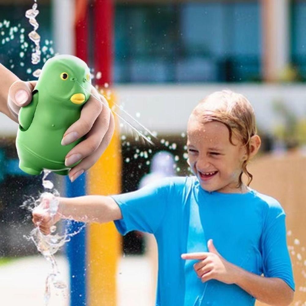 Spray Water Green Head Fish Bath Toys Press Type Swimming Water Toys Kids Gifts