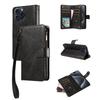 Multi-function Zipper Veal Phone Case for IPhone16 15 14 13 Pro Pro Max Plus Mini Card Slot Clamshell,Faux Leather