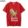 Мужская футболка с принтом «Чесночный хлеб», винтажная хлопковая футболка с коротким рукавом для мужчин и женщин
