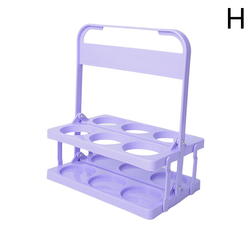 Portable Foldable Plastic Beer Rack Durable Cup Organizer Wine Rack Beer Bottle Holder Beverage Basket Reusable Cocktail Rack