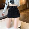 Женская юбка в корейском стиле с высокой талией, мини-юбка с поясом, короткая юбка-кюлот, уличная юбка-карго с большим карманом, шорты, консервативная, не подверженная воздействию, леди