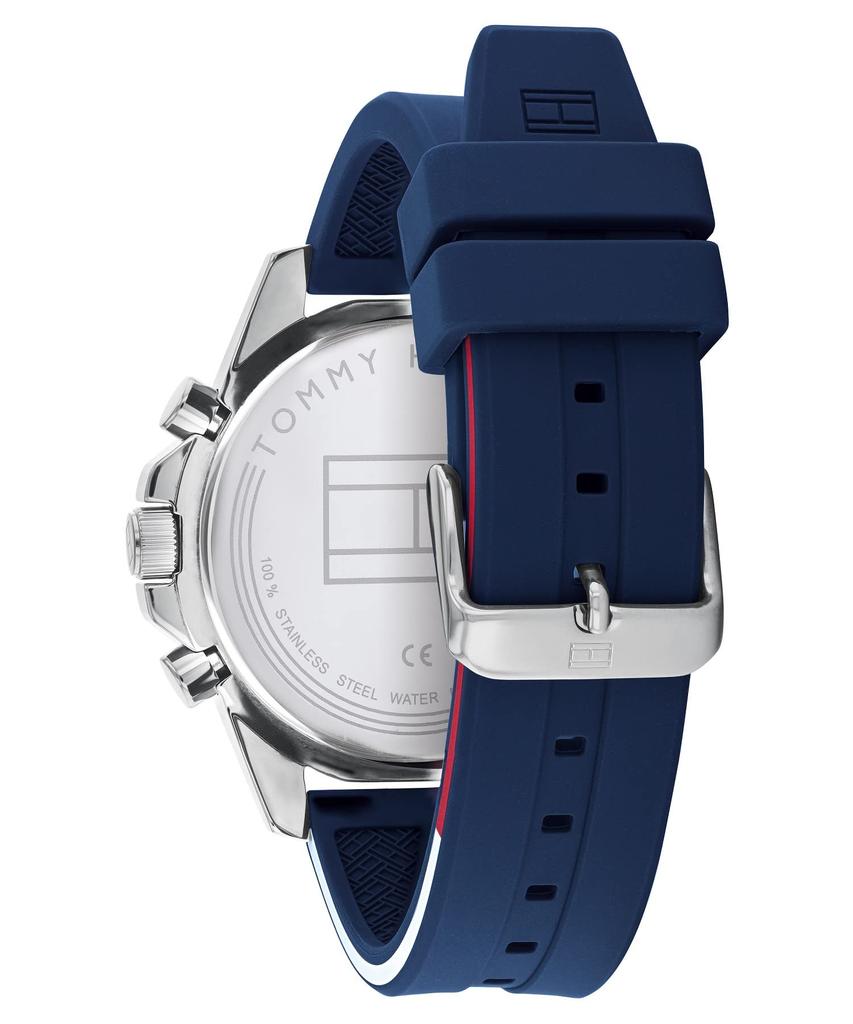 Мужские наручные часы Tommy Hilfiger MASON 1791791, Круглый корпус из нержавеющей стали, Календарь дня недели и даты, Хрустальное стекло, Синий