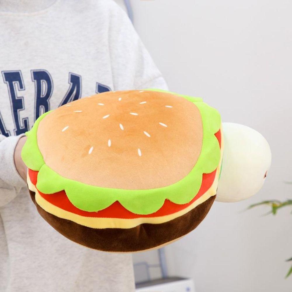 Stuffed Turtle Transform Hamburger Soft Turtle Plush Doll Flip Sides Plush Doll Girls