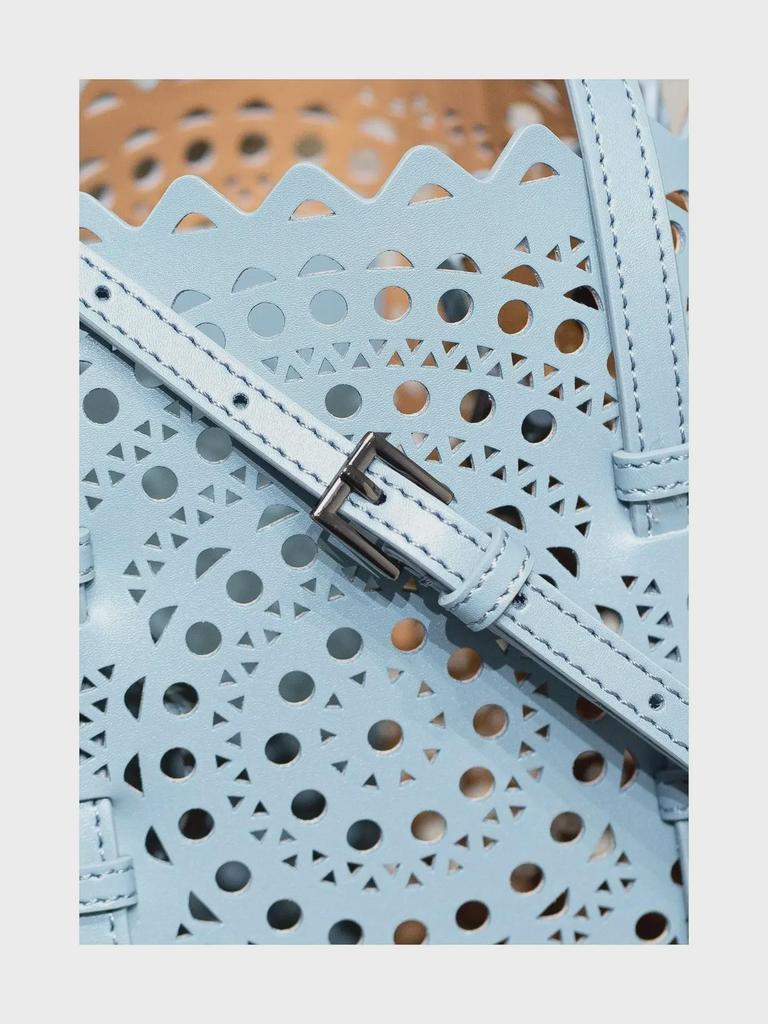 2024 Резная кожаная сумка-тоут: Mina женская сумка-мессенджер из коровьей кожи с одним плечом и полой корзиной