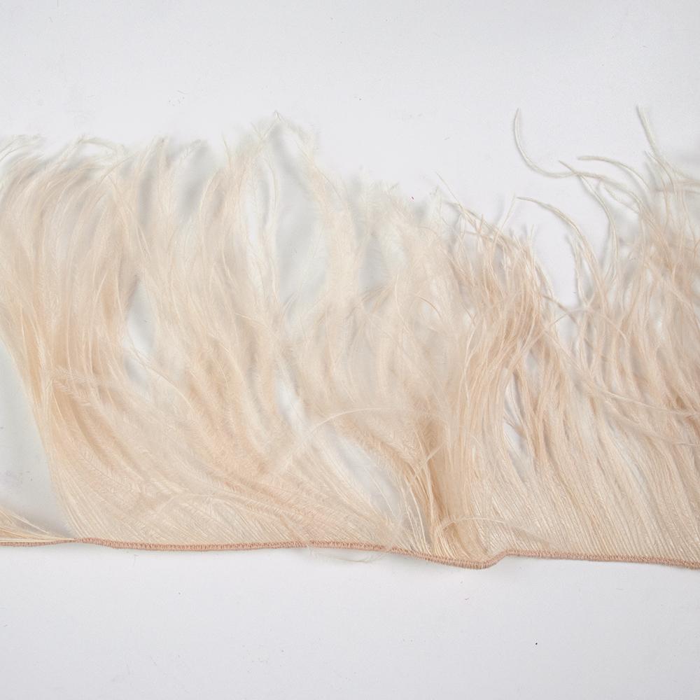 1 Метр Черная Отделка из Страусиных Перьев Высокое Качество Индивидуальная Бахрома из Перьев для Свадебного Платья для Вечеринки Одежда Шитье