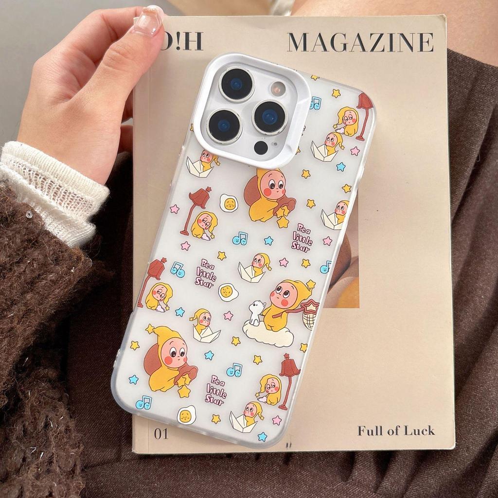 Мягкий чехол с полным покрытием «Звездное небо» для iPhone 15/14/13/12, Подходит для 16 Pro Max, Милый дизайн для пары