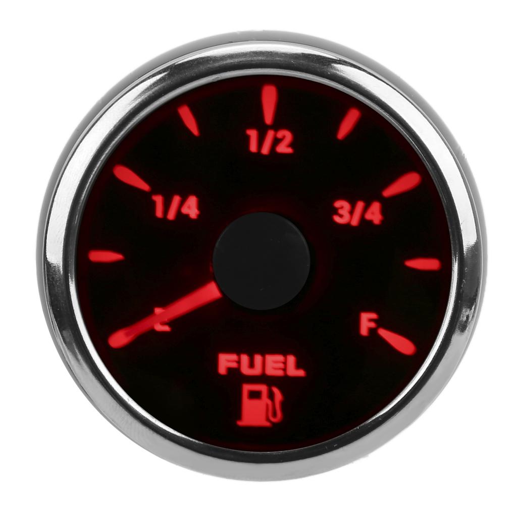 52MM Fuel Level Gauge 0‑190 Ohm Fuel Tank Meter with 7 Color Backlight for Car Boat RV Yacht