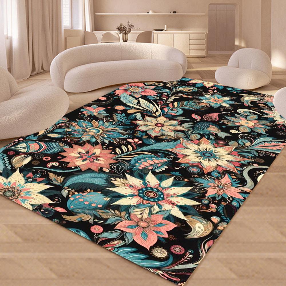 3D Скандинавский Ковер с Цветком Маргаритки, Ковер для Гостиной Спальни Дивана Придверный Коврик Кухонное Украшение Детская Игровая Нескользящий Напольный Коврик