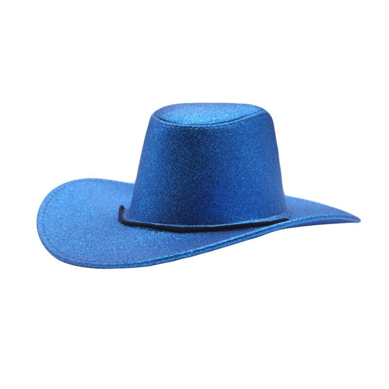 New Party Halloween Christmas Shine Jazz Hat Top Hat Style Symphony Western Cowboy Hat