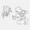 Patches For Clothes Bag Iron On Thermal Stickers Goku Vs Tenshinhan Tien Shinhan Goku Pattern Washable Heat Transfer