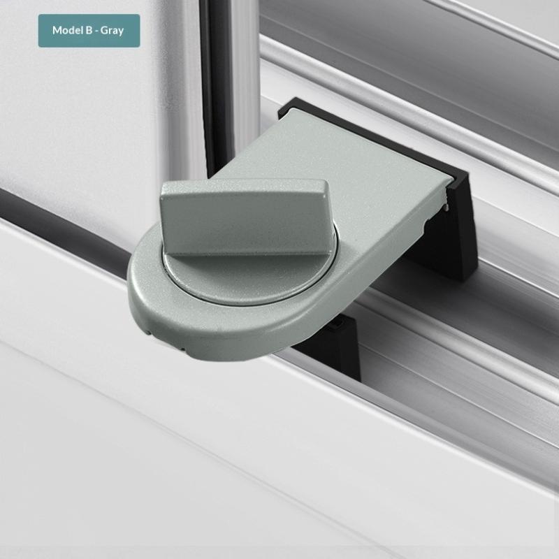 Seamless Installation No-Drill Sliding Door Lock for Window Safety and Security