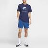 Nike Классическая спортивная футболка с логотипом, круглым вырезом и короткими рукавами для мужчин, темно-синяя FV3779-410