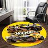 Hot Wheels, Monster Trucks Коврик-подкладка под стул Круглый ковер Ковер для офиса, Машинная стирка, Нескользящий, Подходит для гостиных, спален