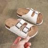 Girls Boy Beach Shoes Baby Flat Leather Shoes Loafers Summer Children Shoes Gladiator Flip Flops