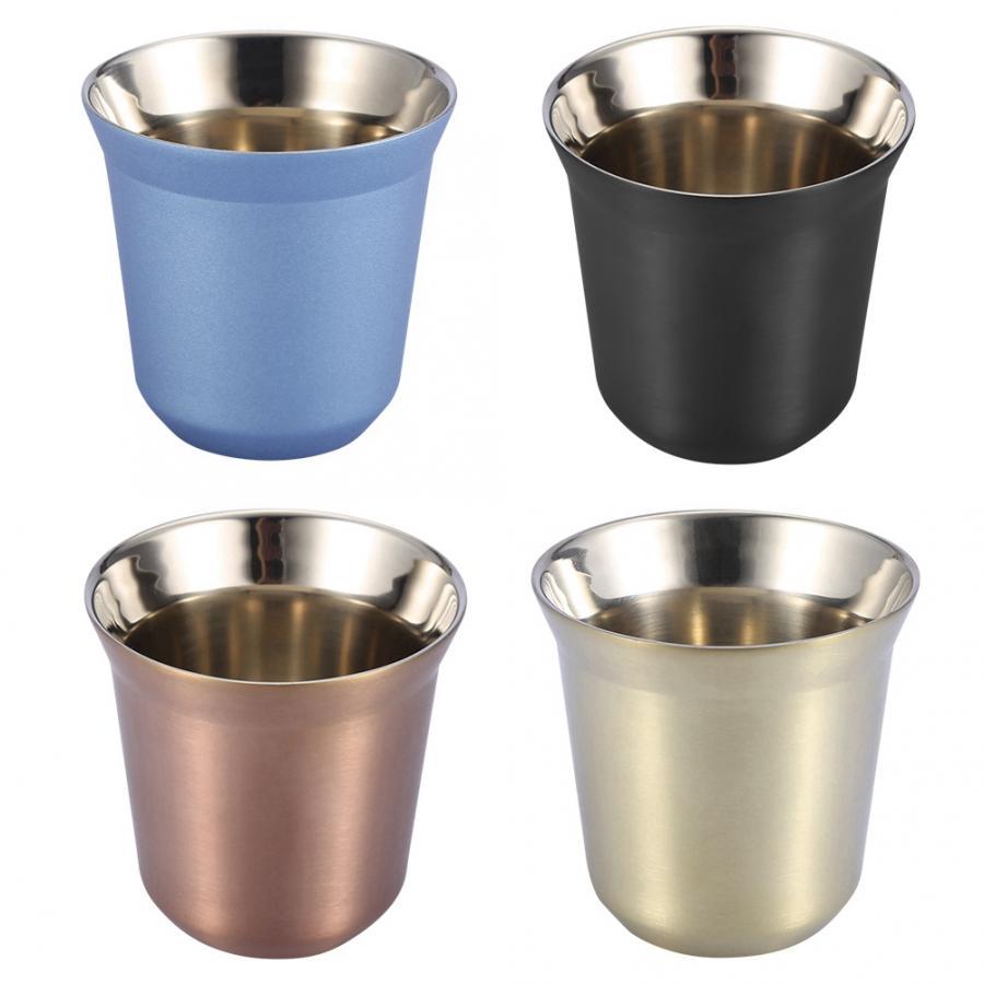 85ML Reusable Coffee Mug Double Wall Stainless Steel Tea Coffee Cup Whiskey Milk Mugs Outdoor Cup