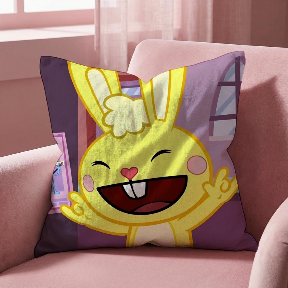 Чехол на подушку N-Nutty H-Happy Tree Friends, Чехол на подушку для разных случаев для дома и автомобиля - Двусторонний, Мягкий и прочный для ежедневного использования