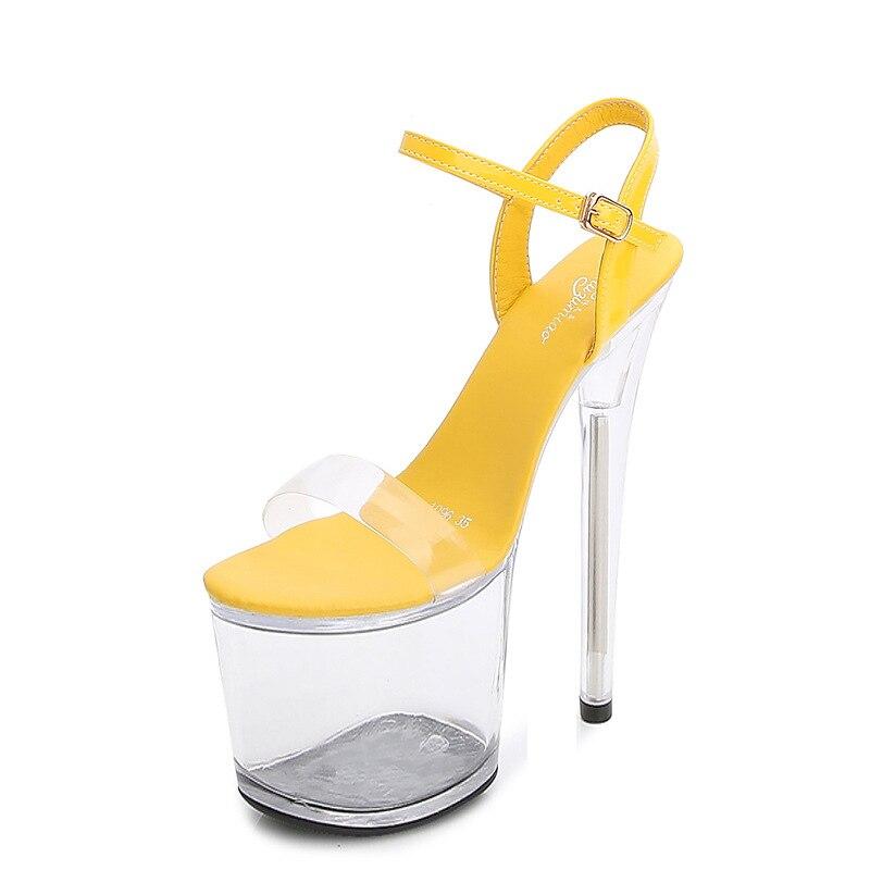 Женская обувь, женские сандалии, прозрачные туфли на высоком каблуке, сандалии с открытым носком, серия 1986 года, каблук 20 см, платформа 10 см LFD