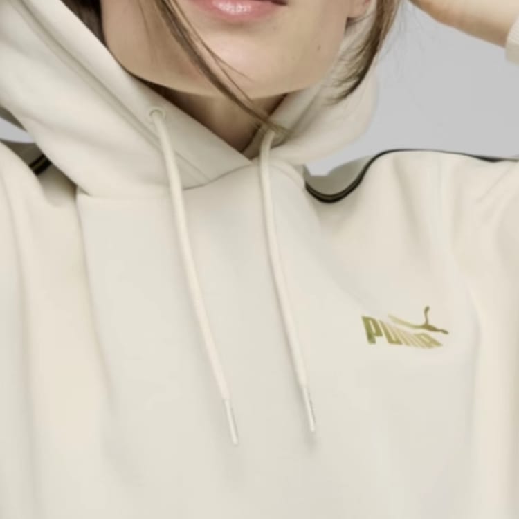 PUMA ESSTAPE Minimal Gold Hoodie Fl Forever Faster Brand Logo Letter Thermal Casual Hooded Fleece Lined Sweatshirt 685332-87