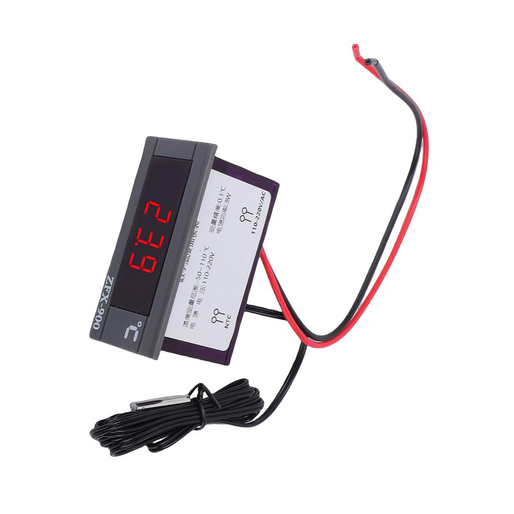 Digital Temperature Meter, LED Temperature Display with -50.110 celsius Range for Refrigerator, and Display Case